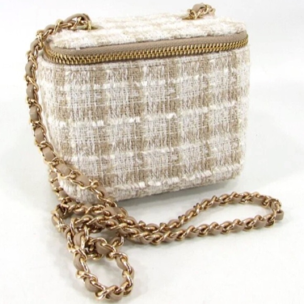 Ahdorned Tweed Mini Crossbody Bag NEW!